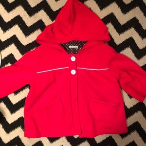✨Adorable upcycled vintage cropped red hoodie - Sz S✨